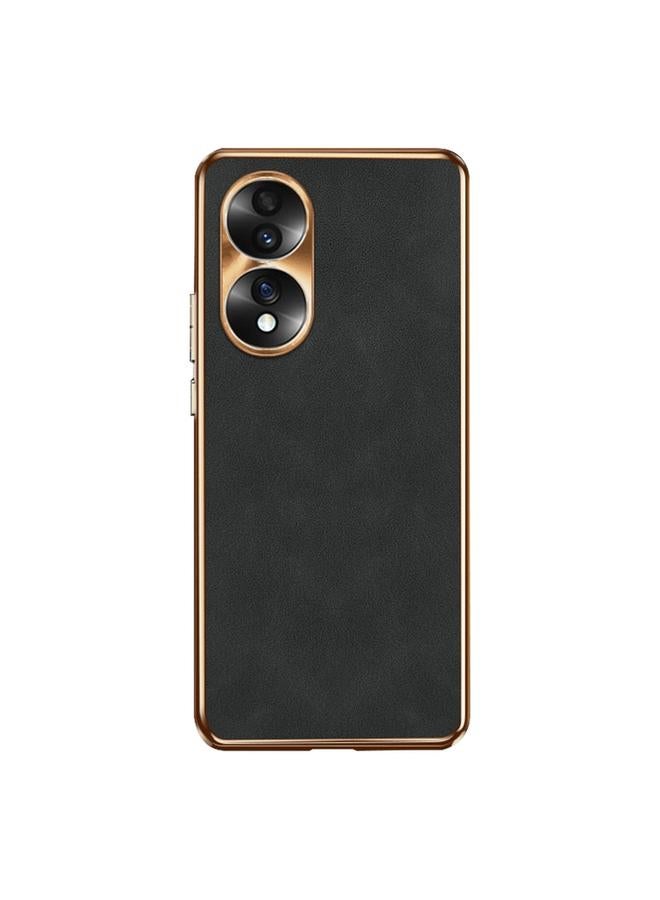 اس-توب جراب لهاتف Honor 70 مصنوع من جلد الحمل الكهربائي - Image 1