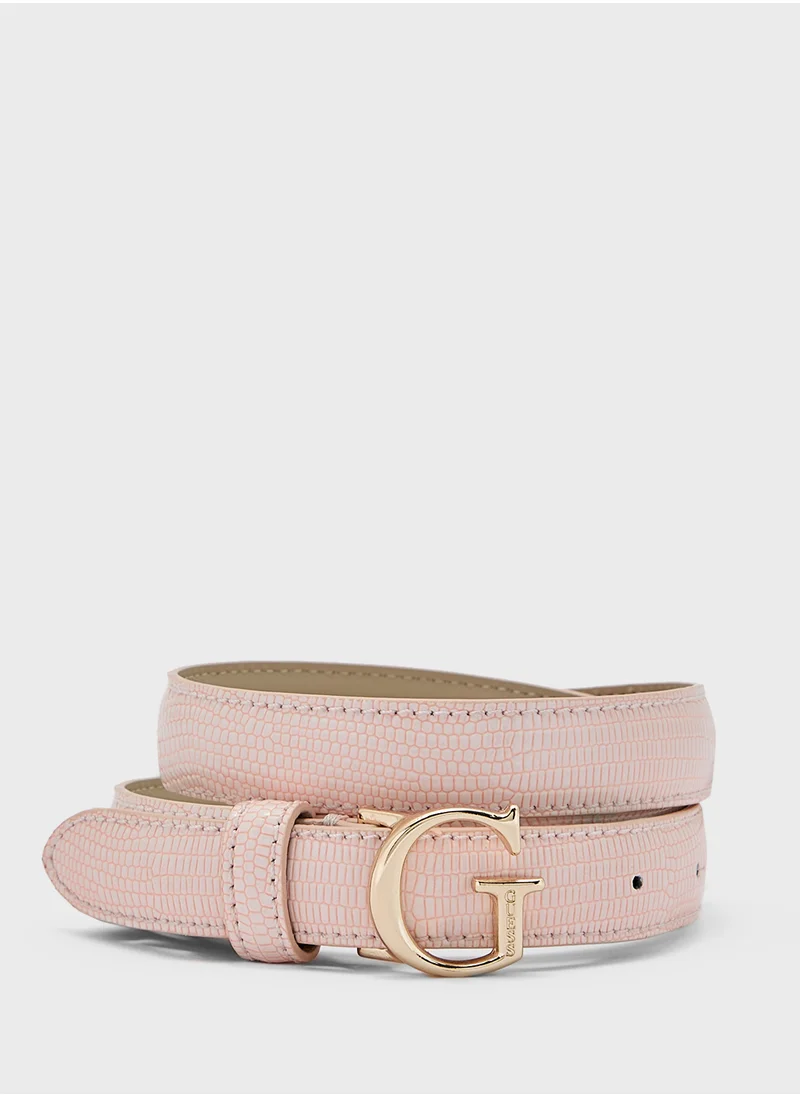 GUESS Logo Detailed None Allocated Hole  Belt