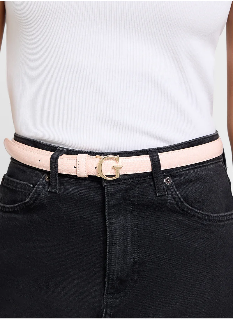 GUESS Logo Detailed None Allocated Hole  Belt