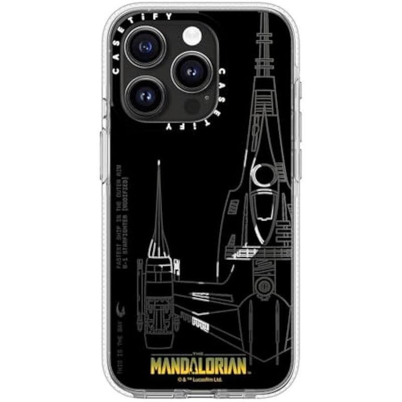 Casetify Clear iPhone 15 Pro Case 【Mandalorian Co-Lab/Not Yellowing / 6.6ft Drop Protection/Compatible with Magsafe】 - N-1 Starfighter - Clear - Image 4