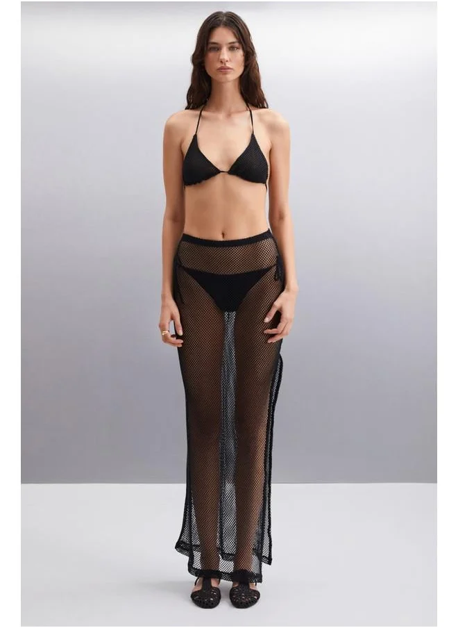 GRIMELANGE Grimelange Eulara Women's 100% Cotton Slim Black Bustier