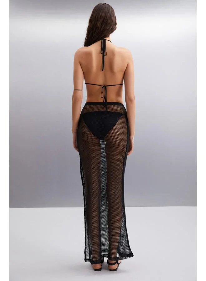 GRIMELANGE Grimelange Eulara Women's 100% Cotton Slim Black Bustier