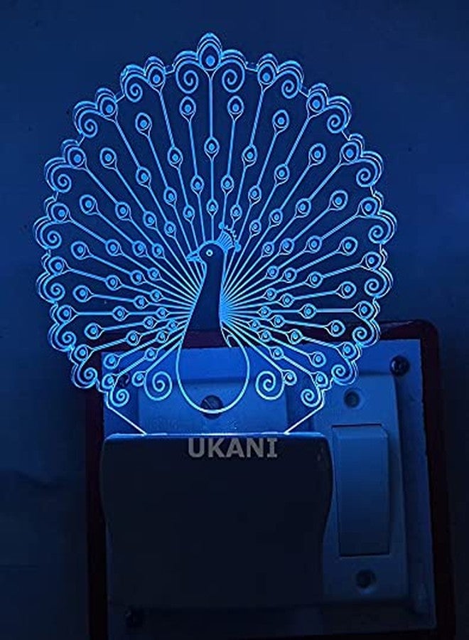 UKANI مصباح ليلي ثلاثي الأبعاد بتقنية LED من UKANI، مصنوع من الأكريليك، بتصميم ثلاثي الأبعاد متغير الألوان، مناسب لغرفة النوم (متعدد الألوان)، مصباح ليلي لغرفة النوم/هدية (مقاس 3 بوصة) (التصميم 35) - Image 2
