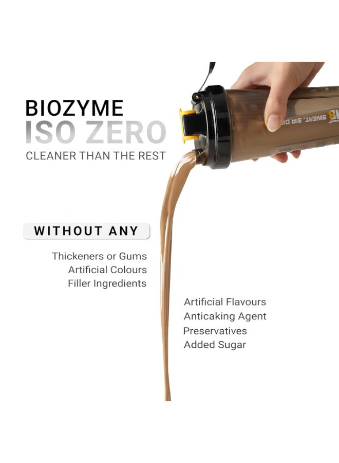 مسل بلايز MuscleBlaze Biozyme Iso-Zero، مسحوق بروتين مصل اللبن المعزول (Whey Isolate) منخفض الكربوهيدرات، بنكهة شوكولاتة الآيس كريم (2 كجم / 4.4 رطل) | 27 جم من بروتين مصل اللبن المعزول في كل مكيال | تركيبة معززة للامتصاص (EAF) حاصلة على براءة اختراع من الولايات المتحدة الأمريكية - Image 3