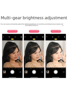 General Mobile Phone Live Folding Light Anchor Beauty Selfie LED Ring Lamp Desktop Photography Lamp Bracket Sales-Light Source Color:V83  - Image 5