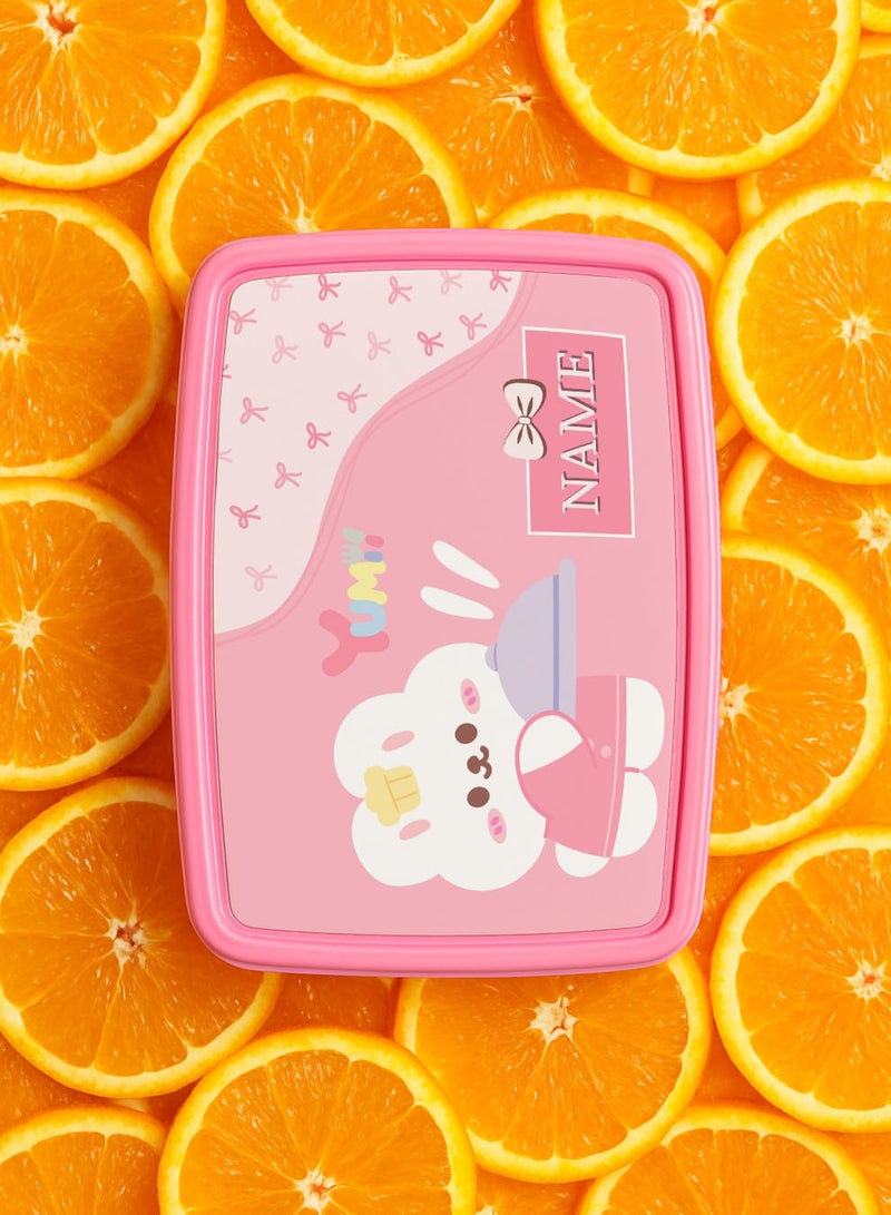 لوحة علبة طعام لانش بوكس باسم قابل للتخصيص مع تصميم قطة ملونة - Image 5