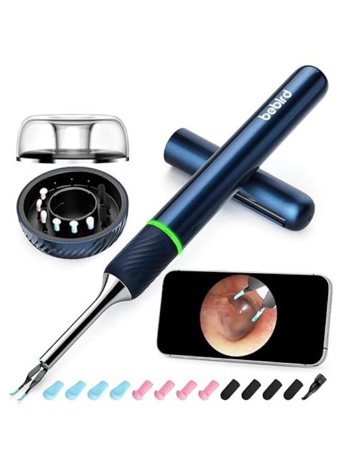 Note 5 Pro Ear Canal Cleaner: FHD Camera with Omnidirectional Tweezers, IoT-Enabled Otoscope Support Remote Videos, Magnetic On/Off Cap, Ear Hygiene StorageBase