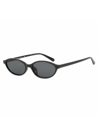 Women’s Small Ultra-Light Oval Sunglasses – 100% UV Protection, Black Frame & Black Lens - view 3
