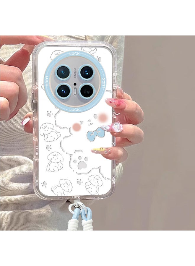 Jiang Ming Jiangming Transparent Soft Case With Airbag Anti-fall For Huawei Mate 70 Pro, Full Cover Lens Protection, Cute Cartoon Design With Lanyard For Huawei Mate 70 Pro+ - Image 3