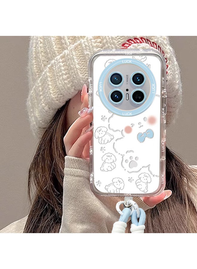 Jiang Ming Jiangming Transparent Soft Case With Airbag Anti-fall For Huawei Mate 70 Pro, Full Cover Lens Protection, Cute Cartoon Design With Lanyard For Huawei Mate 70 Pro+ - Image 2
