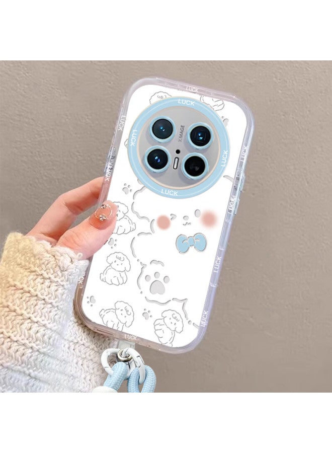 Jiang Ming Jiangming Transparent Soft Case With Airbag Anti-fall For Huawei Mate 70 Pro, Full Cover Lens Protection, Cute Cartoon Design With Lanyard For Huawei Mate 70 Pro+ - Image 4