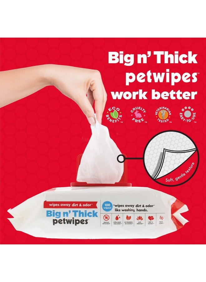 بيتكين مناديل بيتكين للحيوانات الأليفة للكلاب والقطط، 100 منديل كبير - تزيل الأوساخ والروائح مثل غسل اليدين - تنظف الأذنين والوجه والأرداف ومنطقة العين - مريحة ومثالية للمنزل أو السفر - عبوة واحدة من 100 منديل - Image 4