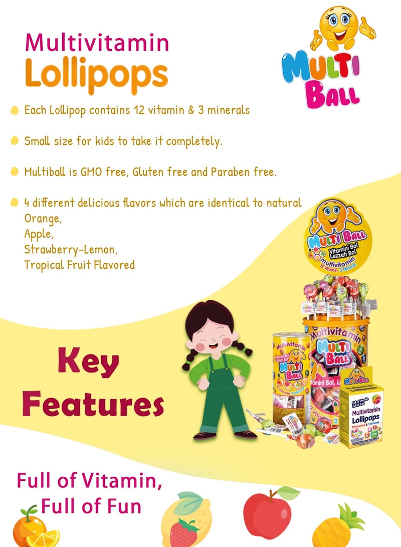 Multi ball MultiBall Lollipops Multivitamins (Sugar) - Image 4