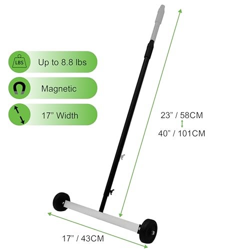 Grip 53417 17" Magnetic Pickup Floor Sweeper - Image 4