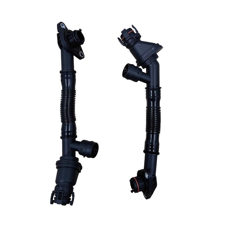 LUKYUCHA 2 PCS Crankcase Vent Hose Pipe Left and Right for BMW X5 X6 F01 F02 F07 F10 F12 F13 550i 650i 750i 750Li N63 11157646086 11157646087 - Image 2