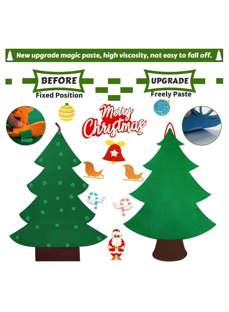 Highland 30-Piece Glitter Ornaments and Gift Storage Bag with DIY Felt Tree 3.5 Feet Set - Image 2