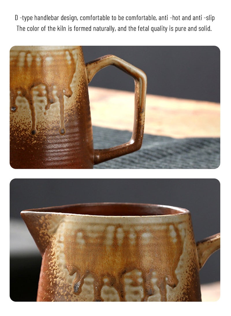 EqiEch V60 Pour Over Coffee Maker Set 2pcs, Ceramic Hand Brewing Coffee Maker, 16oz/480ml Pour Over Coffee Dripper and Coffee Pot 1-4 Cups(Terracotta) - Image 3