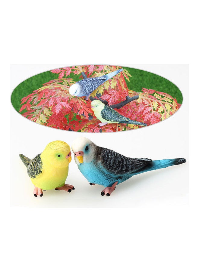 NIBEMINENT 2-Piece Decorative Garden Artificial Parrot Yellow/Blue  - Image 2