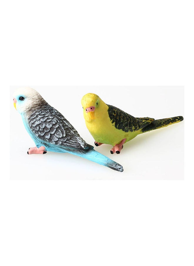 NIBEMINENT 2-Piece Decorative Garden Artificial Parrot Yellow/Blue  - Image 4