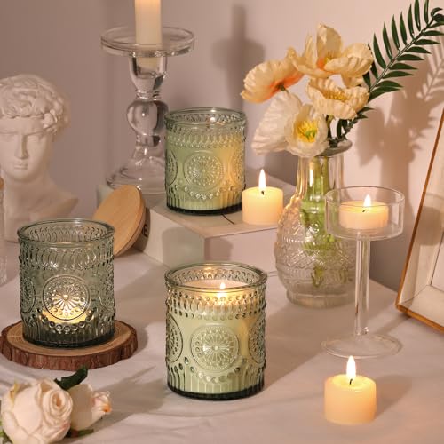 DARJEN 10 Pack Green Candle Jars for Making Candles- 7.5 OZ Empty Glass Candle Making Jars with Bamboo Lids and Labels, Candle Containers Candle Making Jars for DIY Gifts - Image 5