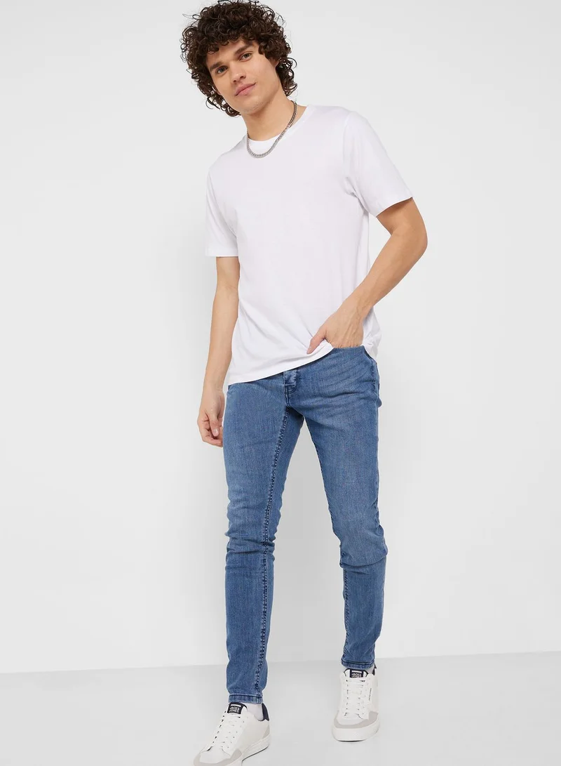 Seventy Five Blue Denim Super Skinny Fit Jeans