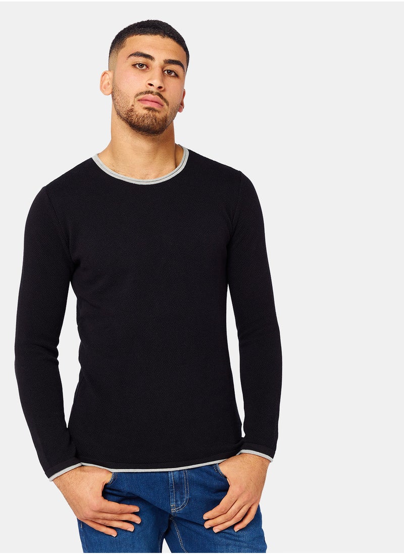 TOWN TEAM - Contrast Trim Pullover - Image 1