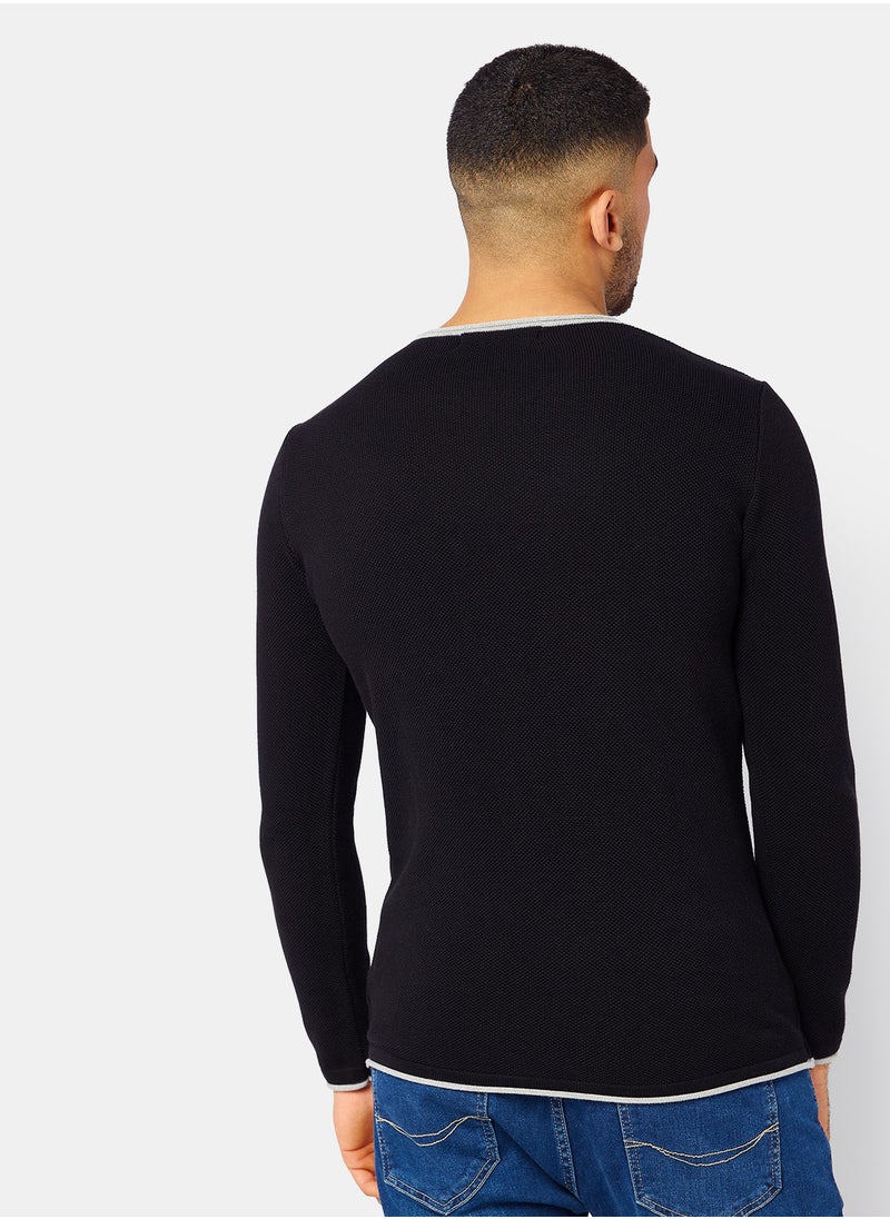 TOWN TEAM - Contrast Trim Pullover - Image 1
