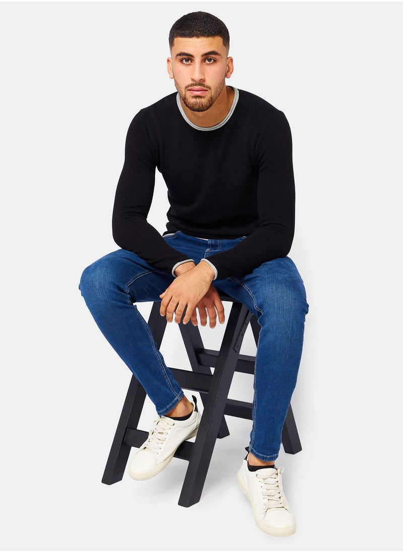 TOWN TEAM - Contrast Trim Pullover - Image 1