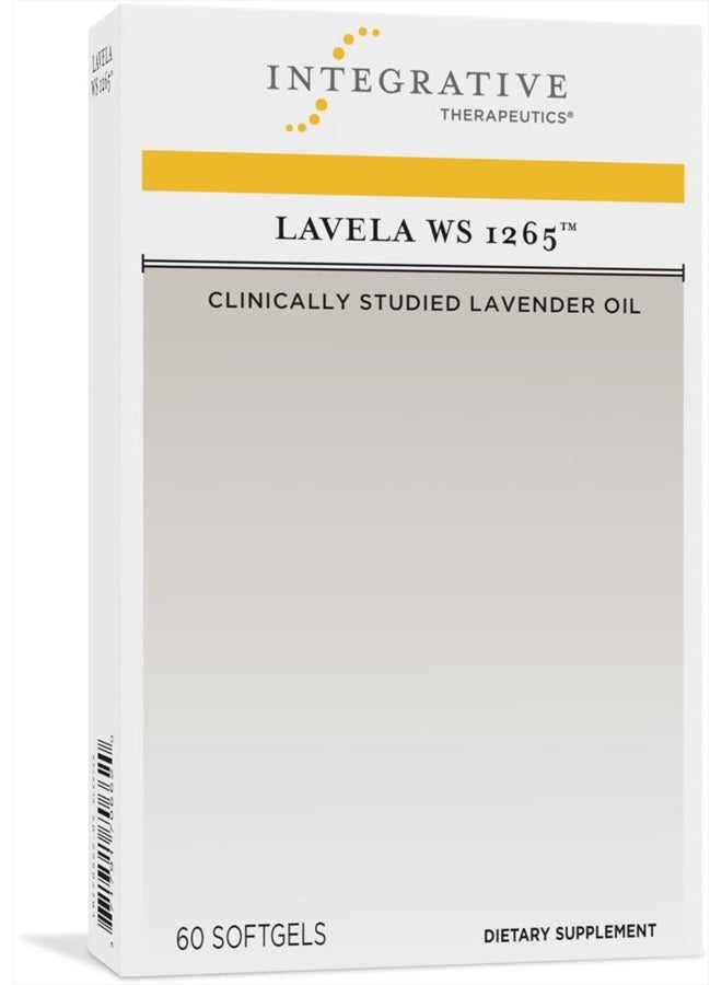 Integrative Therapeutics لافيللا WS 1265 - مكمل زيت اللافندر الأساسي المدروس سريرياً - يهدئ التوتر* - يقلل من الضغط النفسي* - 60 كبسولة لينة - Image 1