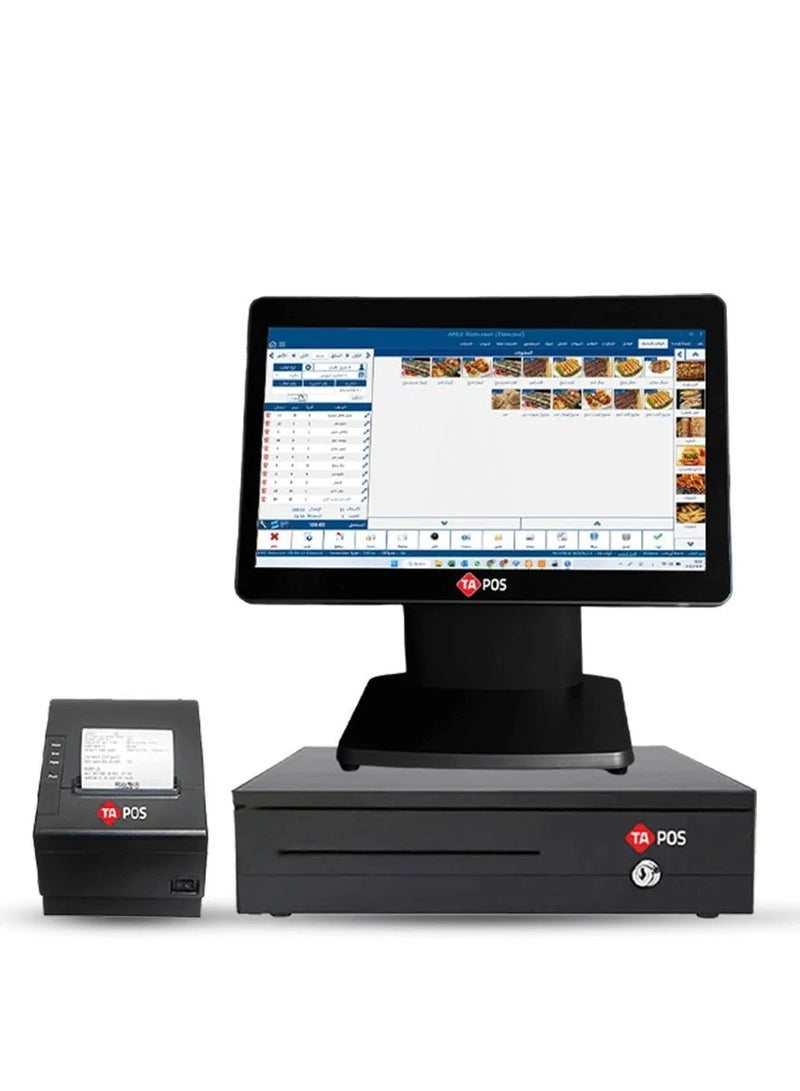 TA POS Touch screen cash register with receipt printer and cash drawer without software - Image 1