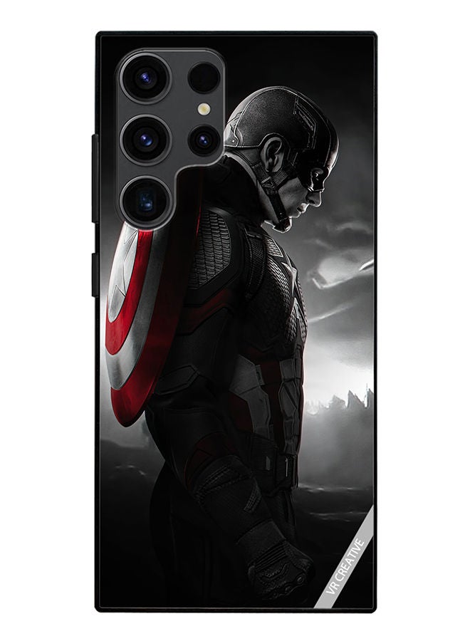 VR CREATIVE Protective Case Cover For Samsung Galaxy S23 Ultra 5G Captain America Design Multicolour - Image 1