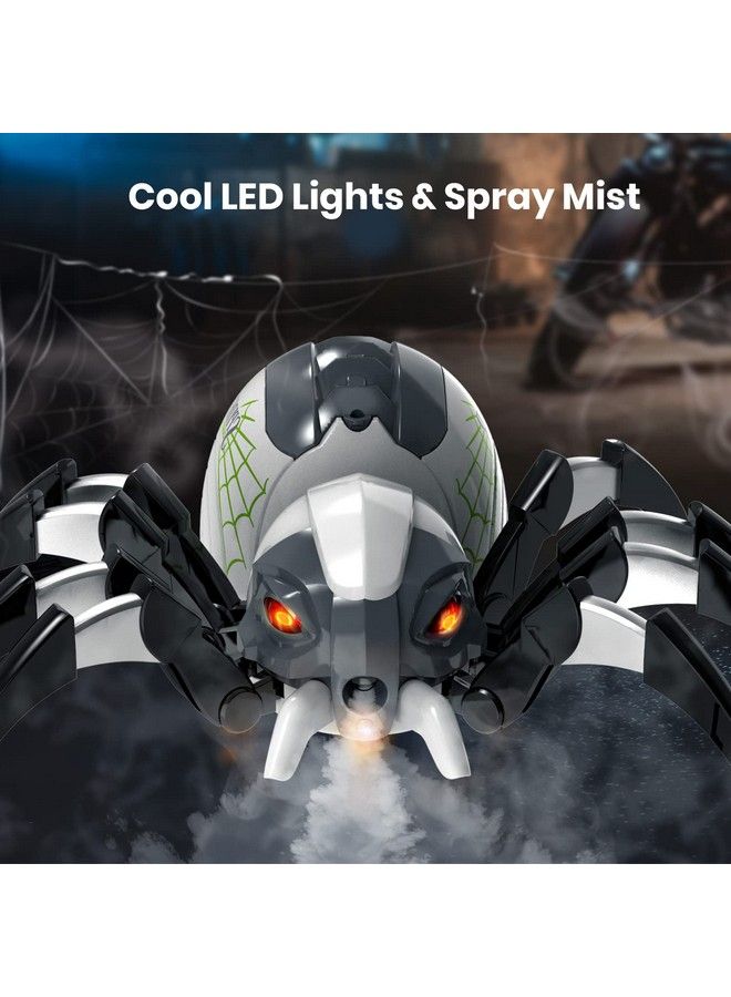 DEERC Remote Control Spider Realistic Robot Spider With Spray And Lights Rc Big Boy Toys Gifts For Kids Easter Birthday Party Joke Pranks Bot Black Widow Spider Real With Music Effect - Image 4