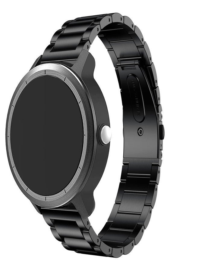EANWireless Compatible with Garmin Vivoactive 5/Vivoactive 3 Replacement Strap Band，Milanese and Stainless Steel Metal Strap for Garmin Venu Sq 20mm/Forerunner 245 Music Smartwatch, Black+Black - Image 2