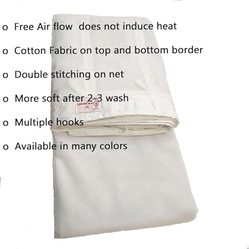 ANS Cotton Blend Hanging Mosquito Net | Skin-Friendly with Cotton Border 6.5x6.5 ft King Size Double Bed | Free Airflow & Breathable | Durable & Protection for a Peaceful Sleep - Image 5