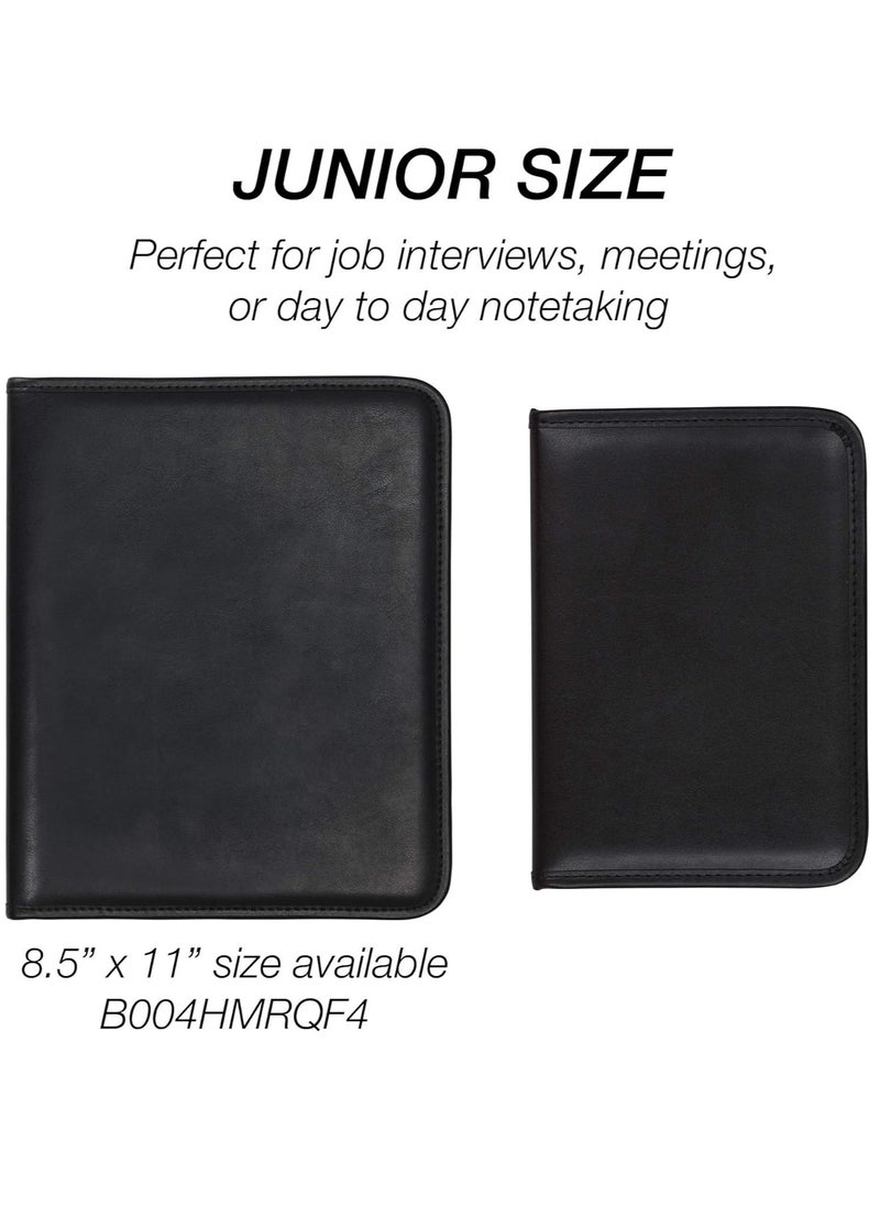 Samsill - Samsill Mini Professional Padfolio, Business Portfolio, Black, Includes 5x8 Writing Pad - Image 1