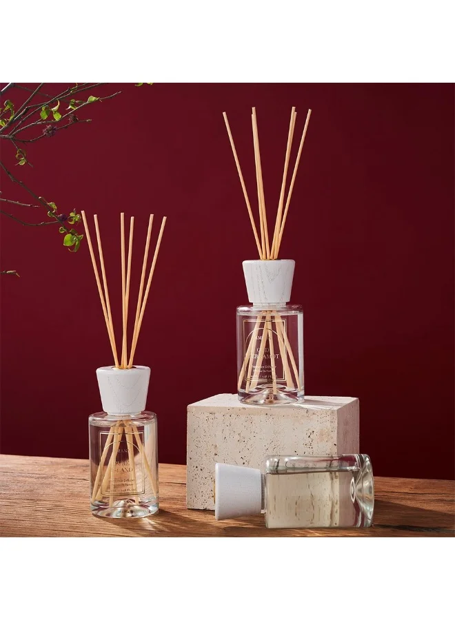 DANUBE HOME Danube Home Amara Silpa Reed Diffuser Pure Island - 200Ml Elegant Home Fragrance Decor Long-Lasting Aroma Oils For Room & Offices Decorative Home Accessories - 8X8X31.2Cm Glass Bottle