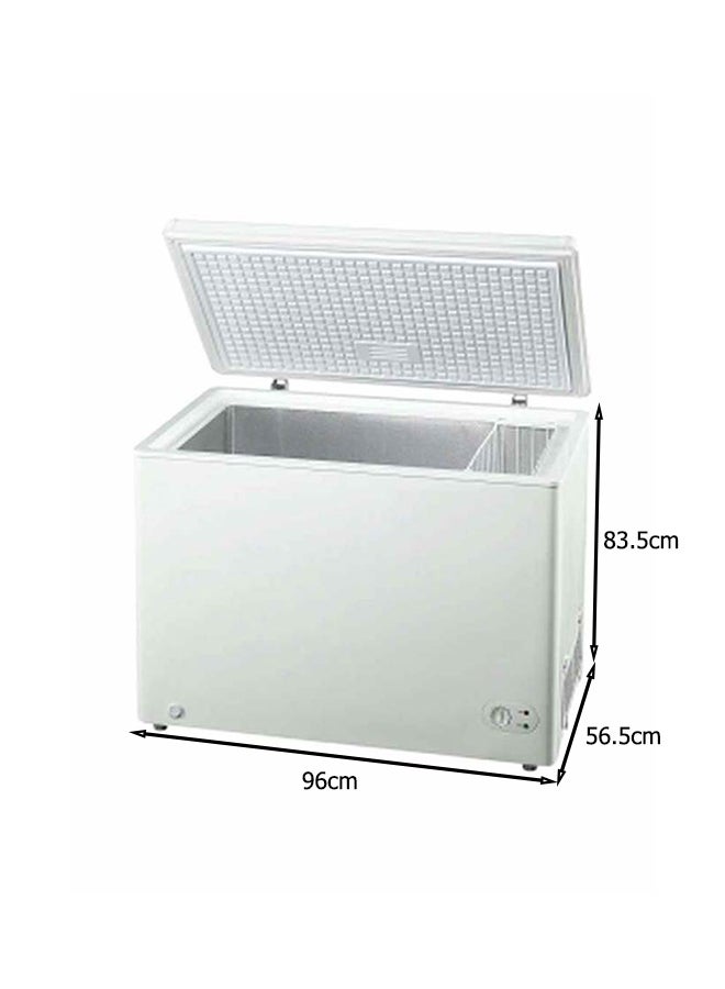 SUPER GENERAL Chest-Freezer 250 Liter Gross Volume, Compact Deep-Freezer With Storage-Basket, Lock And Key, Wheels, 99.6 X 56.5 X 83.5 Cm, 1 Year Warranty 250 L 128 W SGF244H White - Image 2