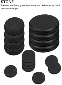 Meishida Meishida 16pcs Massage Stone Natural Basalt Stone For Spa Warming  - Image 2