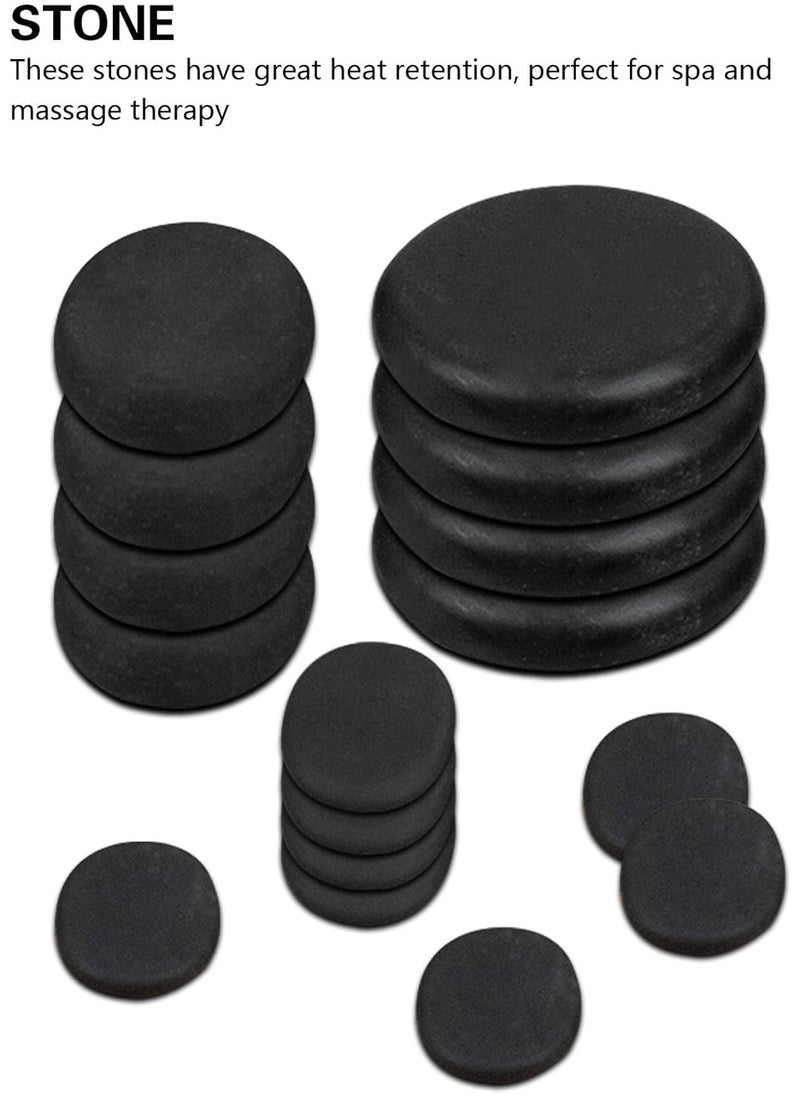 Meishida Meishida 16pcs Massage Stone Natural Basalt Stone For Spa Warming  - Image 2