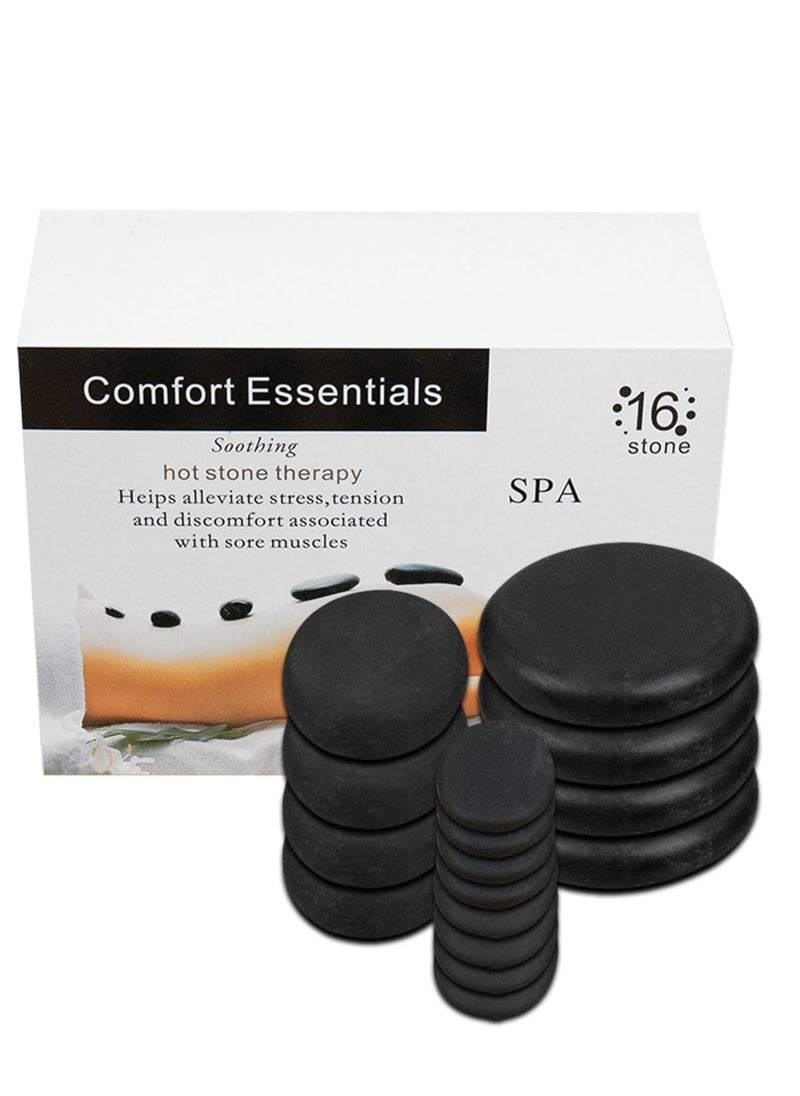 Meishida Meishida 16pcs Massage Stone Natural Basalt Stone For Spa Warming  - Image 1