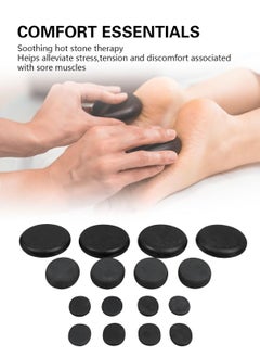 Meishida Meishida 16pcs Massage Stone Natural Basalt Stone For Spa Warming  - Image 3
