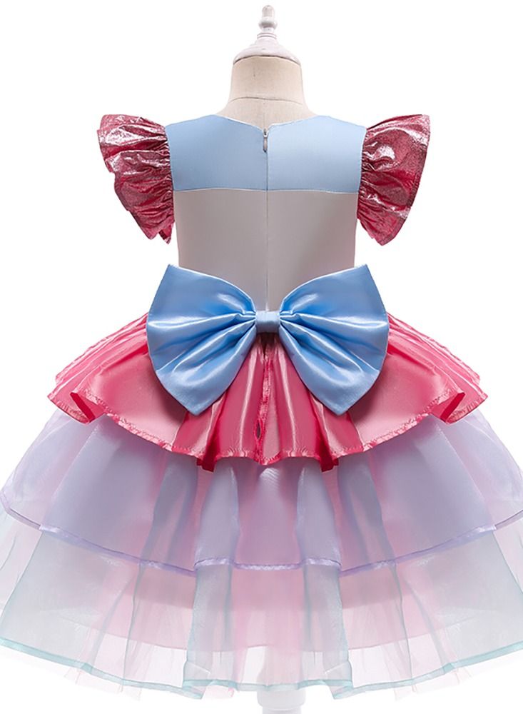 Loquat Patchwork colored gauze Unicorn princess dress  - Image 2