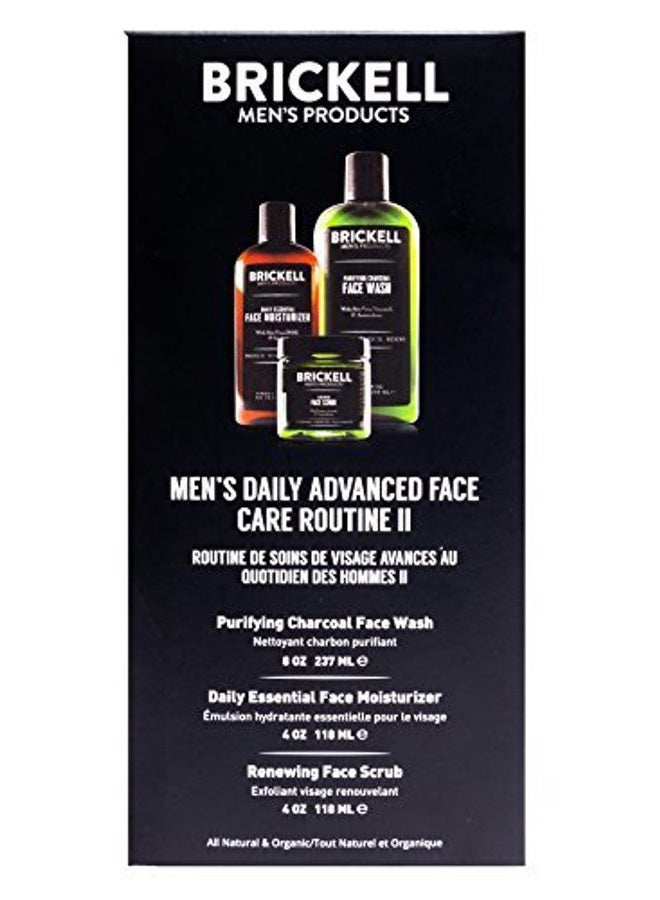 Brickell Men's Products Brickell Men's Daily Advanced Face Care Routine II, Activated Charcoal Facial Cleanser, Face Scrub and Moisturizer Lotion, Natural and Organic, Scented - Image 2