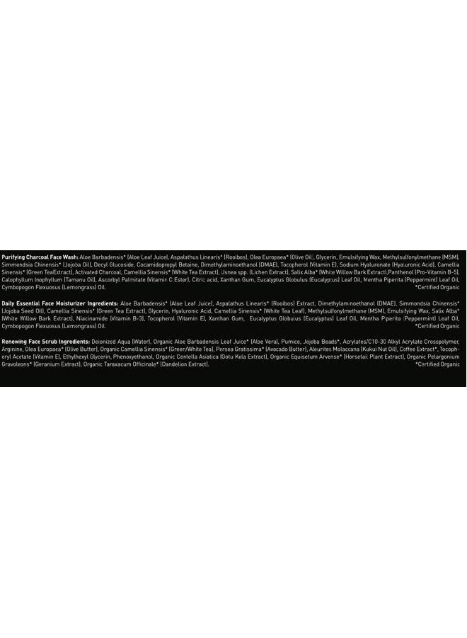Brickell Men's Products Brickell Men's Daily Advanced Face Care Routine II, Activated Charcoal Facial Cleanser, Face Scrub and Moisturizer Lotion, Natural and Organic, Scented - Image 4