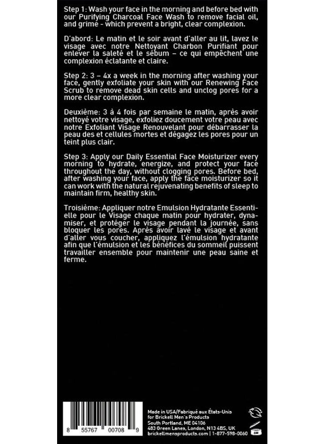 Brickell Men's Products Brickell Men's Daily Advanced Face Care Routine II, Activated Charcoal Facial Cleanser, Face Scrub and Moisturizer Lotion, Natural and Organic, Scented - Image 3