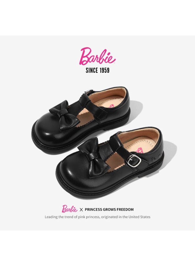 Barbie Babi Children's Shoes, Girls' Leather Shoes, Spring And Autumn, Children's Day Performance Shoes, Student Black Leather Shoes, Da6266, Black, Size 31 - Image 2