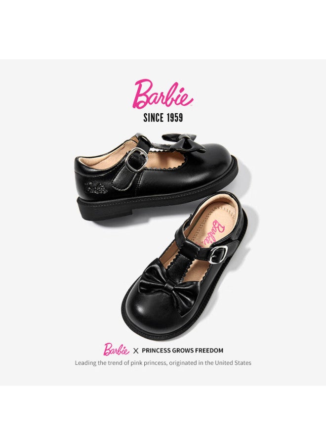 Barbie Babi Children's Shoes, Girls' Leather Shoes, Spring And Autumn, Children's Day Performance Shoes, Student Black Leather Shoes, Da6266, Black, Size 31 - Image 5