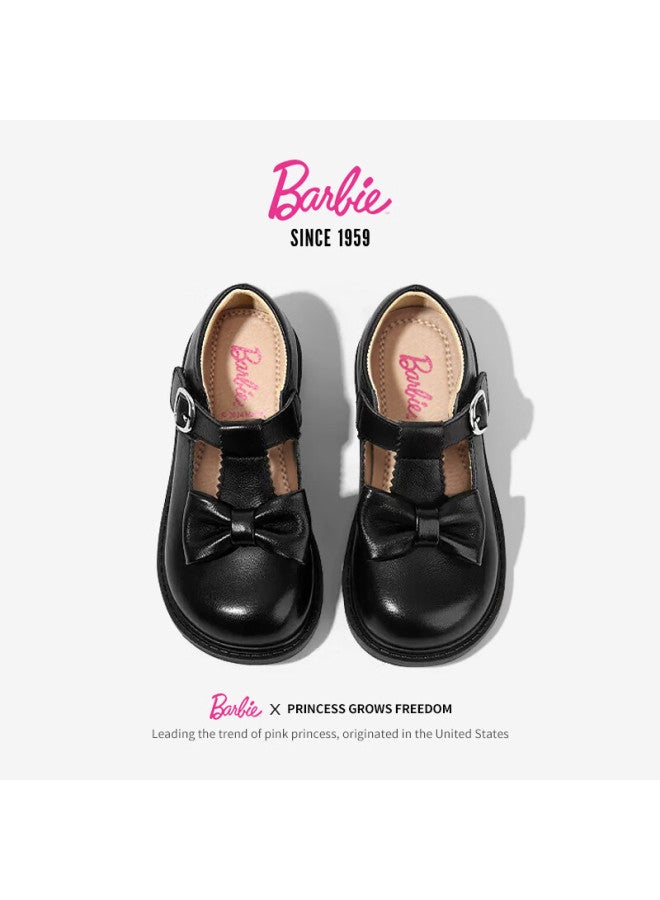 Barbie Babi Children's Shoes, Girls' Leather Shoes, Spring And Autumn, Children's Day Performance Shoes, Student Black Leather Shoes, Da6266, Black, Size 31 - Image 3