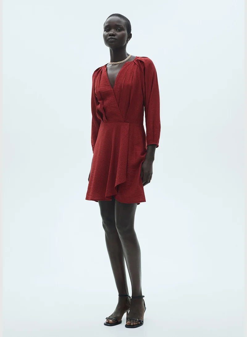 MANGO Crimson Mini Dress