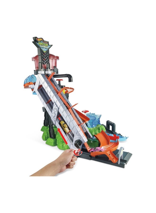 Hot Wheels مجموعة ألعاب غسيل السيارات جيتور النهائية - Image 1